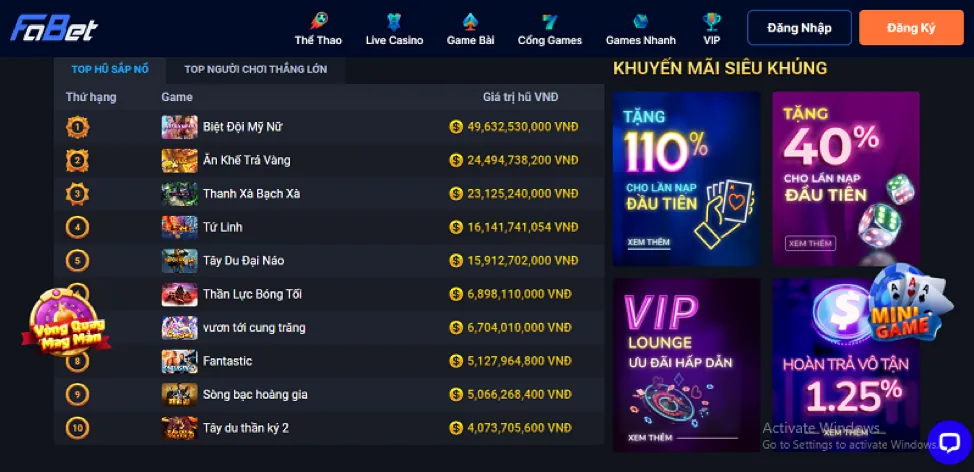 Tiền thưởng chào mừng 79king12